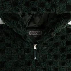 Blouson bomber à capuche court en fausse fourrure Kith
