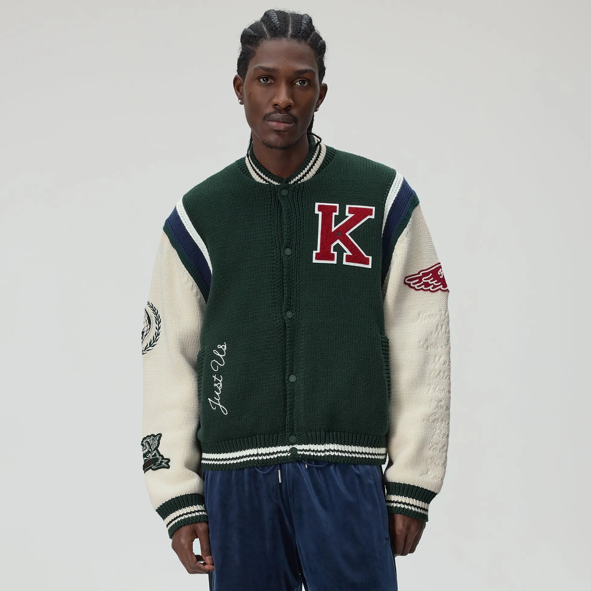 Blouson bomber en maille universitaire Kith for AVIREX Porter