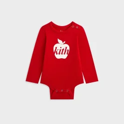 Body à manches longues Kith Baby avec logo pomme
