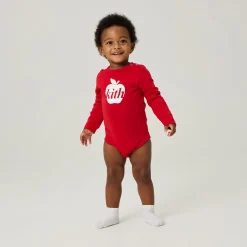 Body à manches longues Kith Baby avec logo pomme