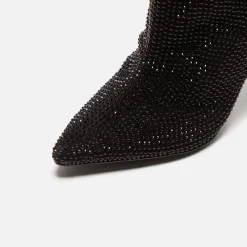 Bottines Geni Studio en daim noir ornées de cristaux