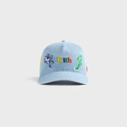 Casquette Kith Kids NY to the World en denim à couronne pincée