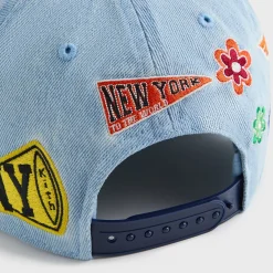 Casquette Kith Kids NY to the World en denim à couronne pincée