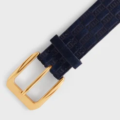 Ceinture en cuir suédé monogramme Kith
