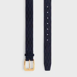 Ceinture en cuir suédé monogramme Kith