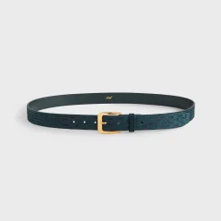 Ceinture en cuir suédé monogramme Kith