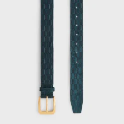 Ceinture en cuir suédé monogramme Kith