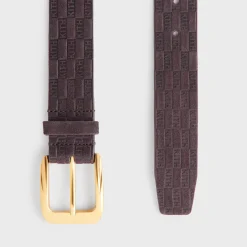 Ceinture en cuir suédé monogramme Kith