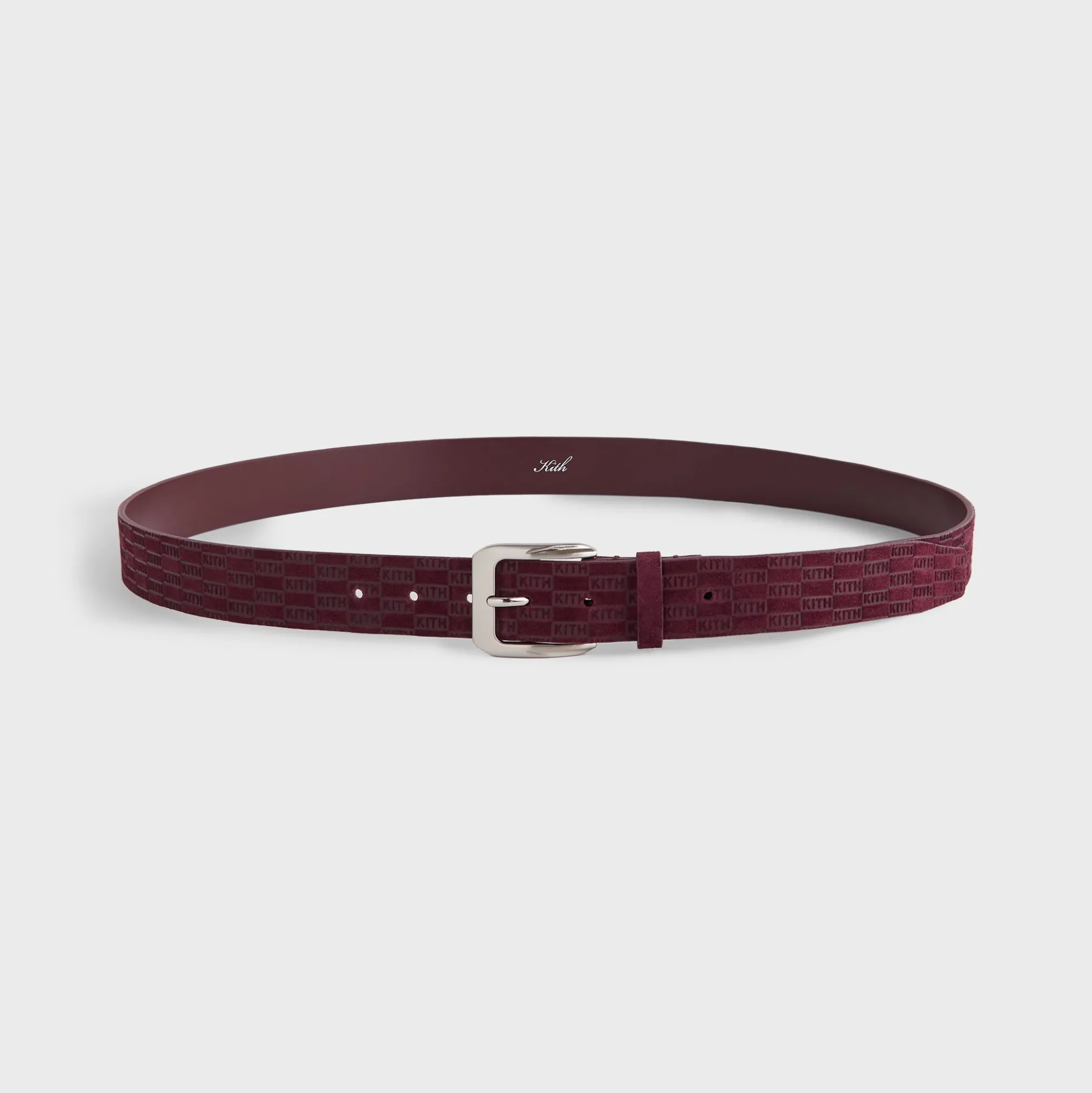 Ceinture en cuir suédé monogramme Kith