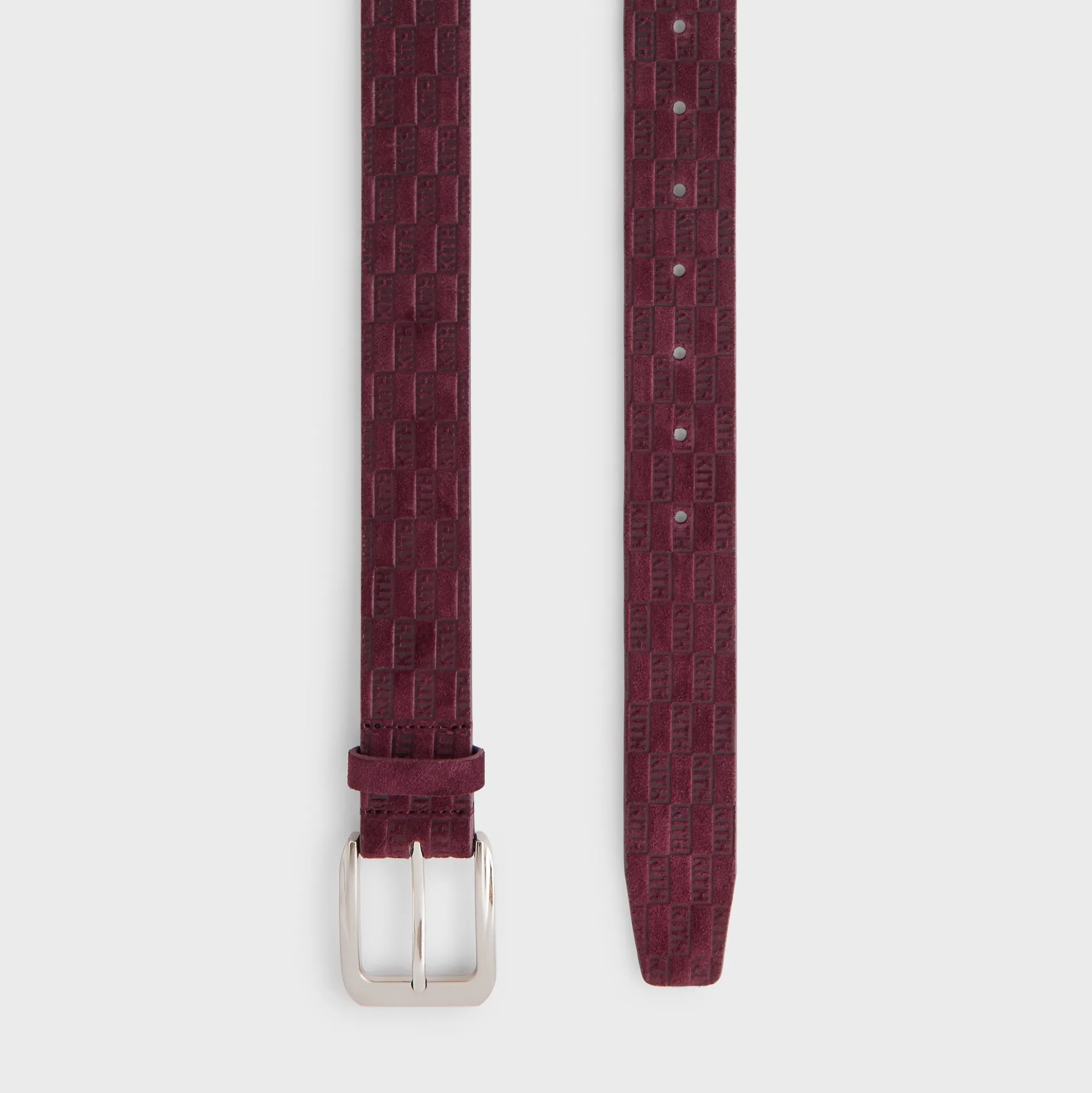 Ceinture en cuir suédé monogramme Kith
