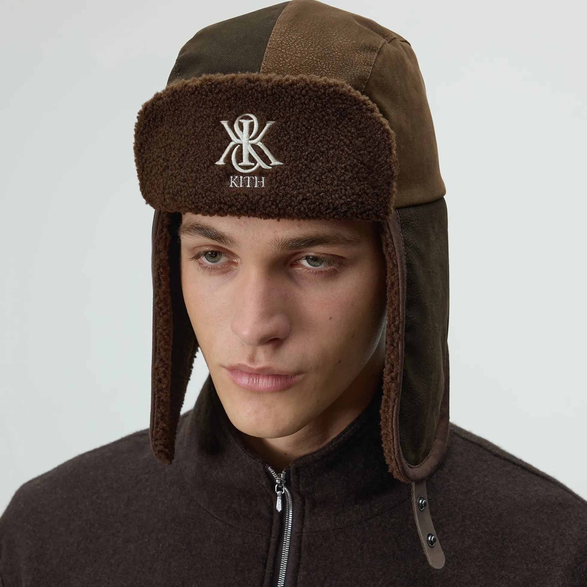 Chapeau trappeur doublé en sherpa Kith