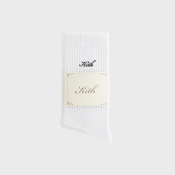 Chaussettes Kith pour femme, modèle classique Script, lot de 3, blanches