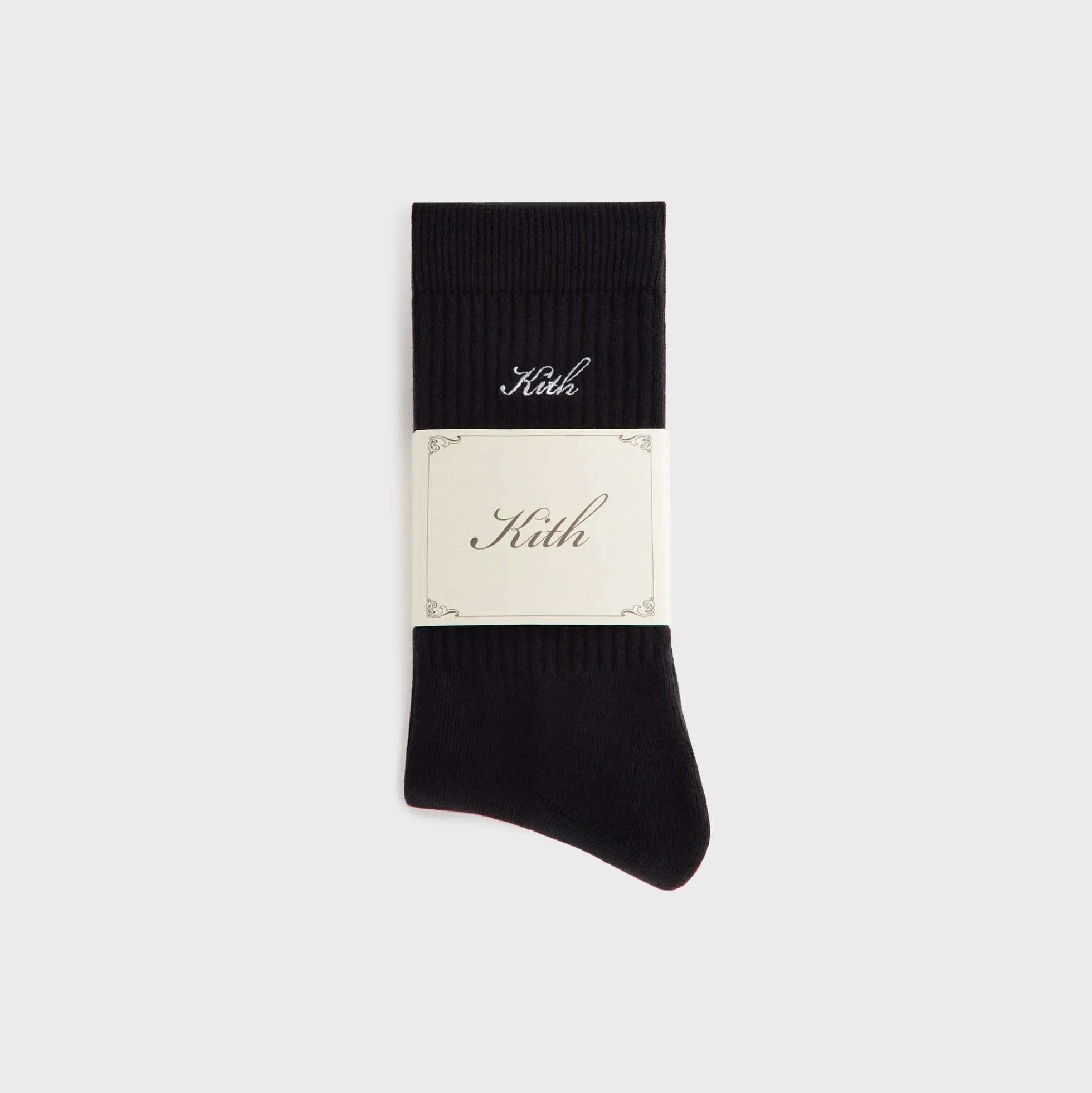 Chaussettes Kith Script Classic pour femme, lot de 3, noires