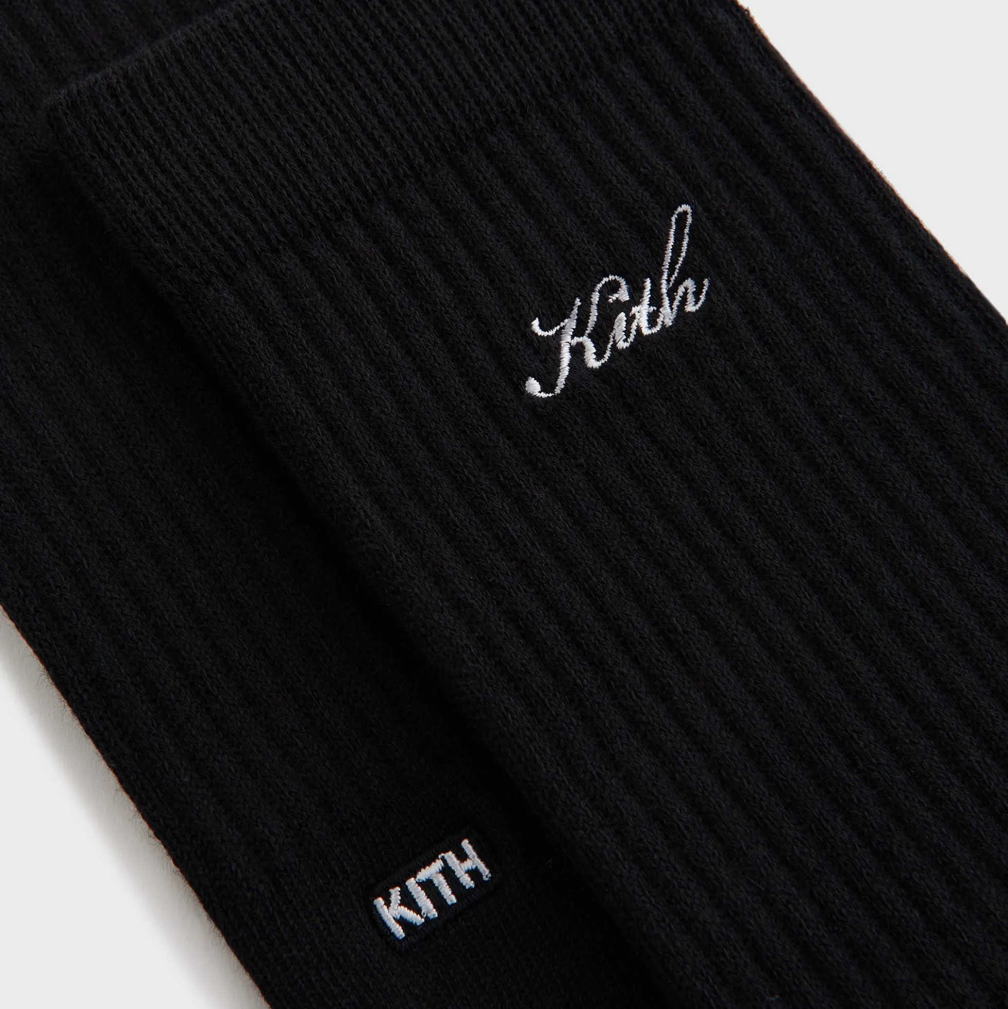 Chaussettes Kith Script Classic pour femme, lot de 3, noires