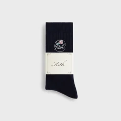 Chaussettes montantes en coton Kith Rose Script