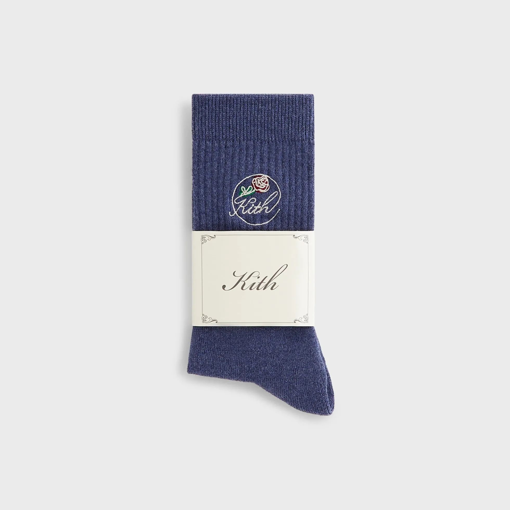 Chaussettes montantes en coton Kith Rose Script