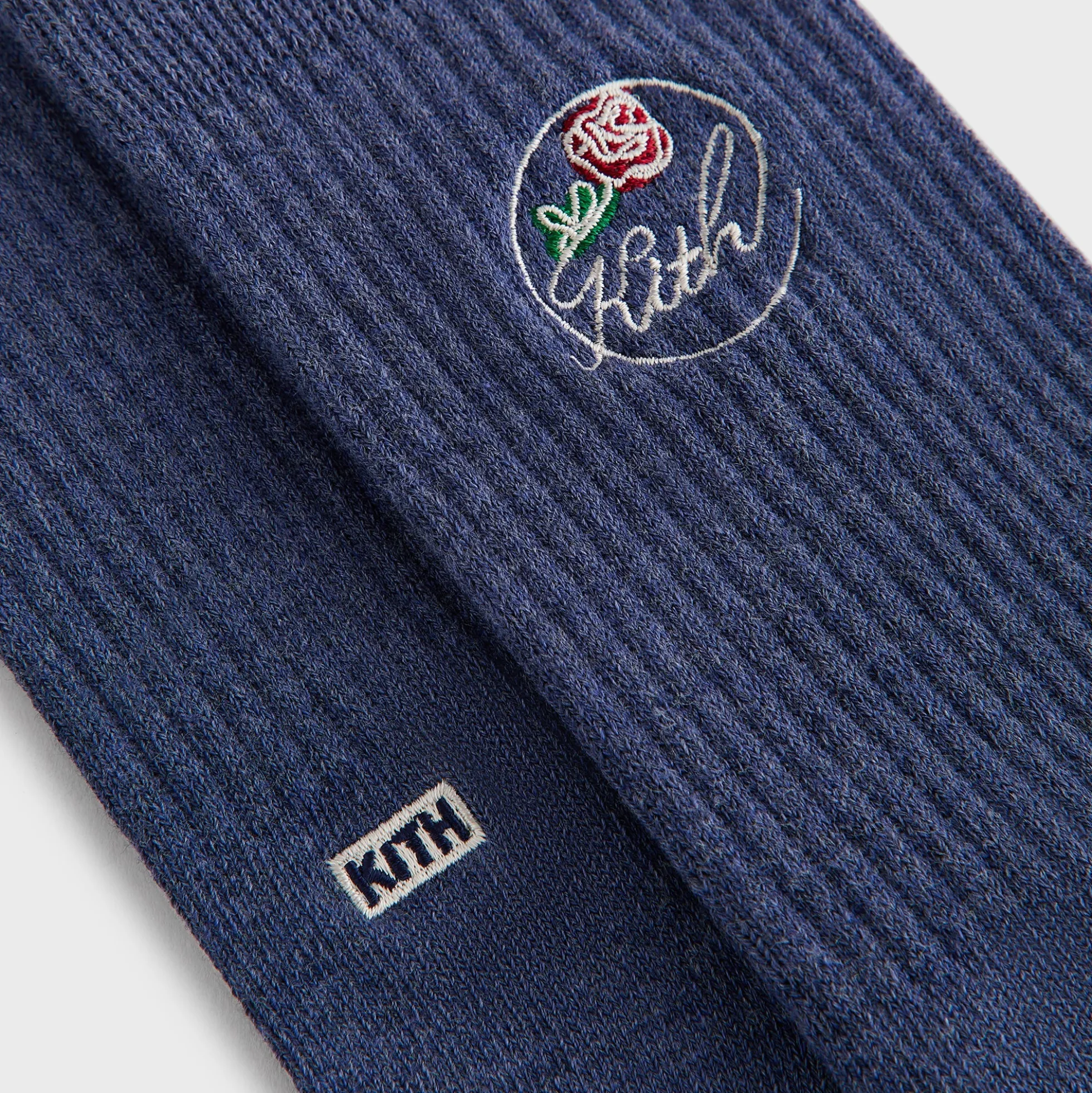 Chaussettes montantes en coton Kith Rose Script