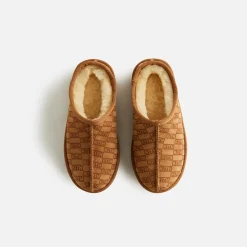 Chaussons Kith Kids en peau lainée monogrammée