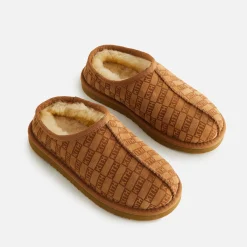 Chaussons Kith Kids en peau lainée monogrammée