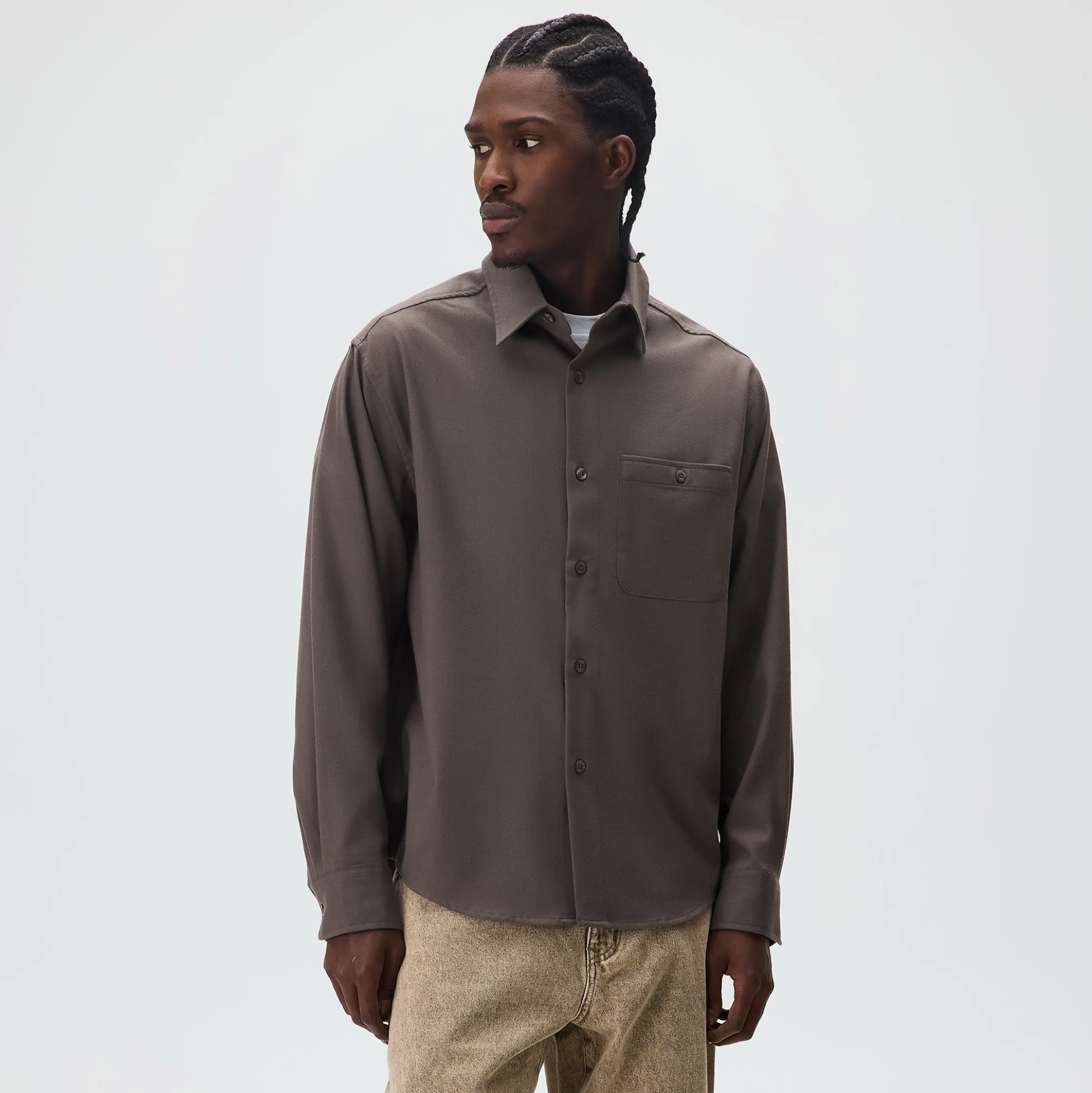 Chemise boutonnée en flanelle Kith Tomas
