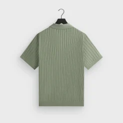 Chemise boutonnée à rayures en tricot Kith Rhys