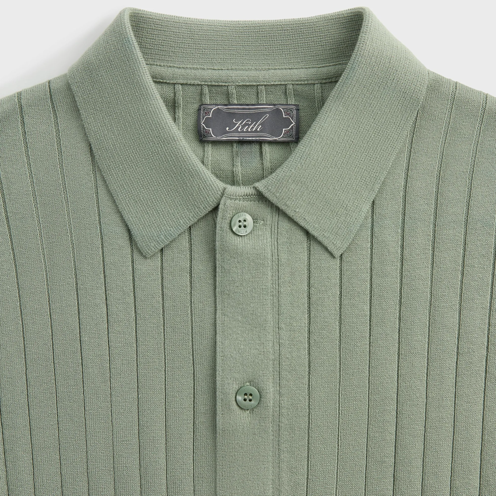 Chemise boutonnée à rayures en tricot Kith Rhys