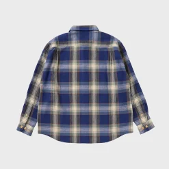 Chemise à manches longues à carreaux bois
