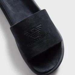 Claquettes en daim Giorgio Armani & Kith