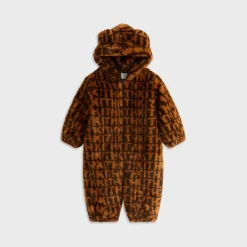 Combinaison bébé Kith en fausse fourrure monogrammée Teddy