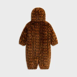 Combinaison bébé Kith en fausse fourrure monogrammée Teddy