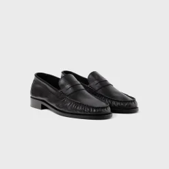 Ezra Pebble Pleated Penny Loafer