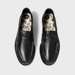 Ezra Pebble Pleated Penny Loafer