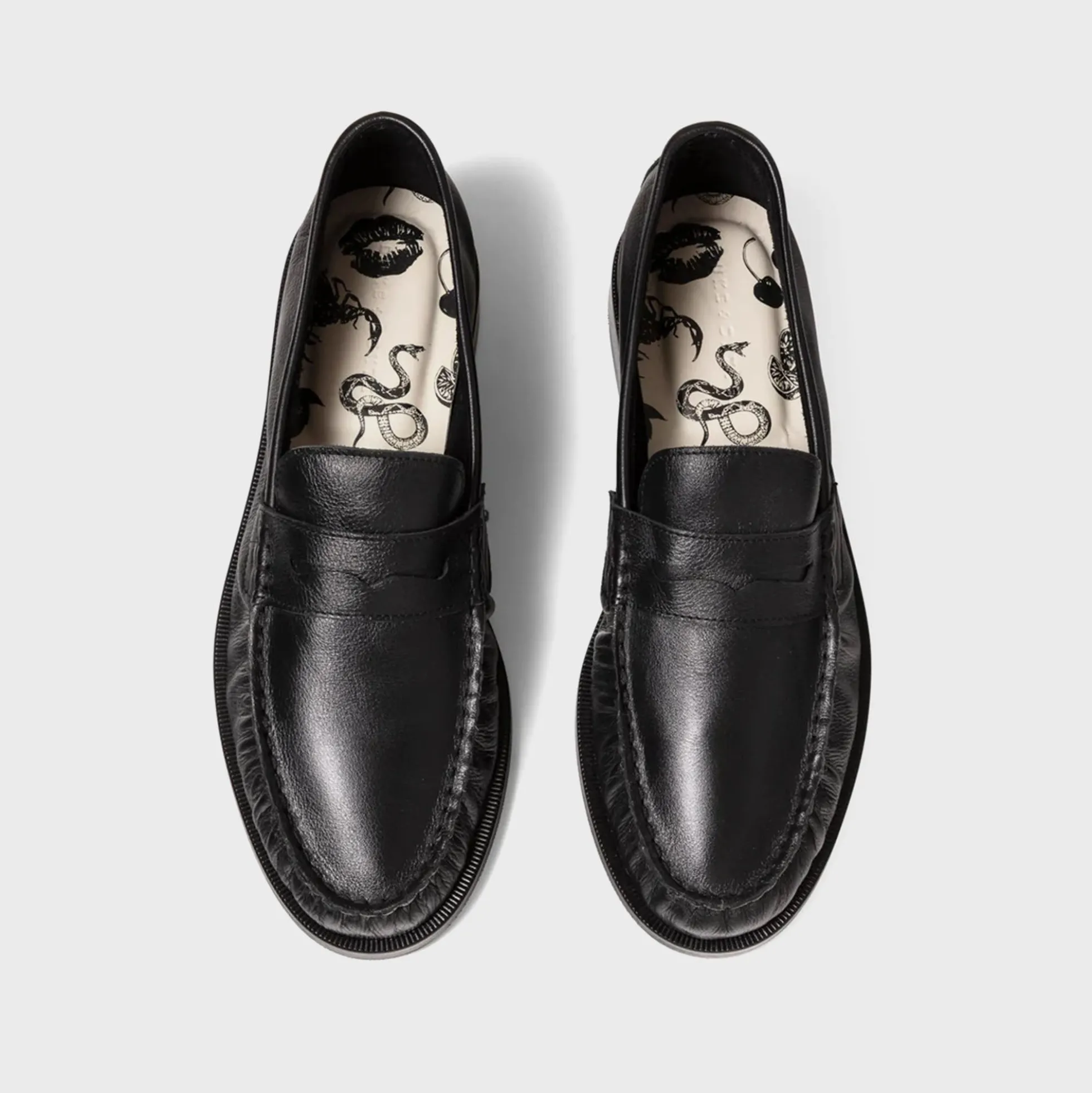Ezra Pebble Pleated Penny Loafer