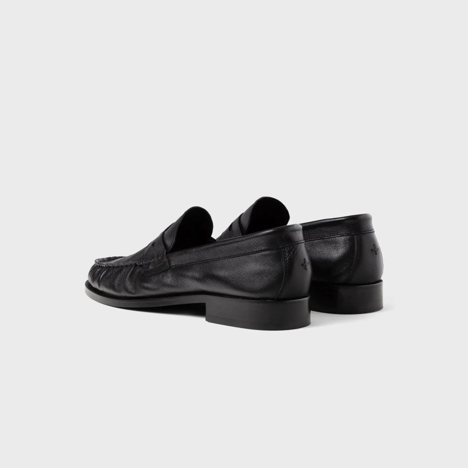 Ezra Pebble Pleated Penny Loafer