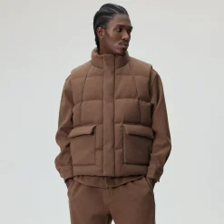 Gilet mi-long en jersey feutré Kith