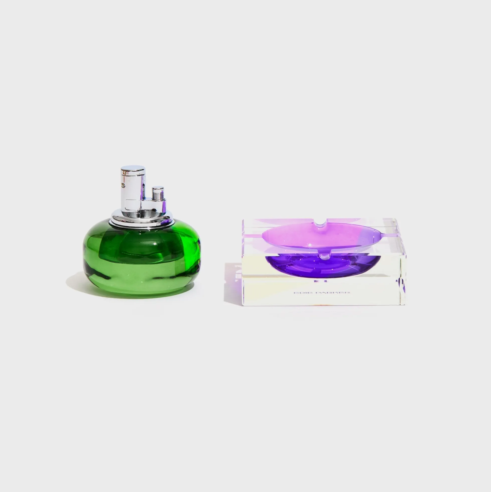 Glass Tabletop And Ashtray Set