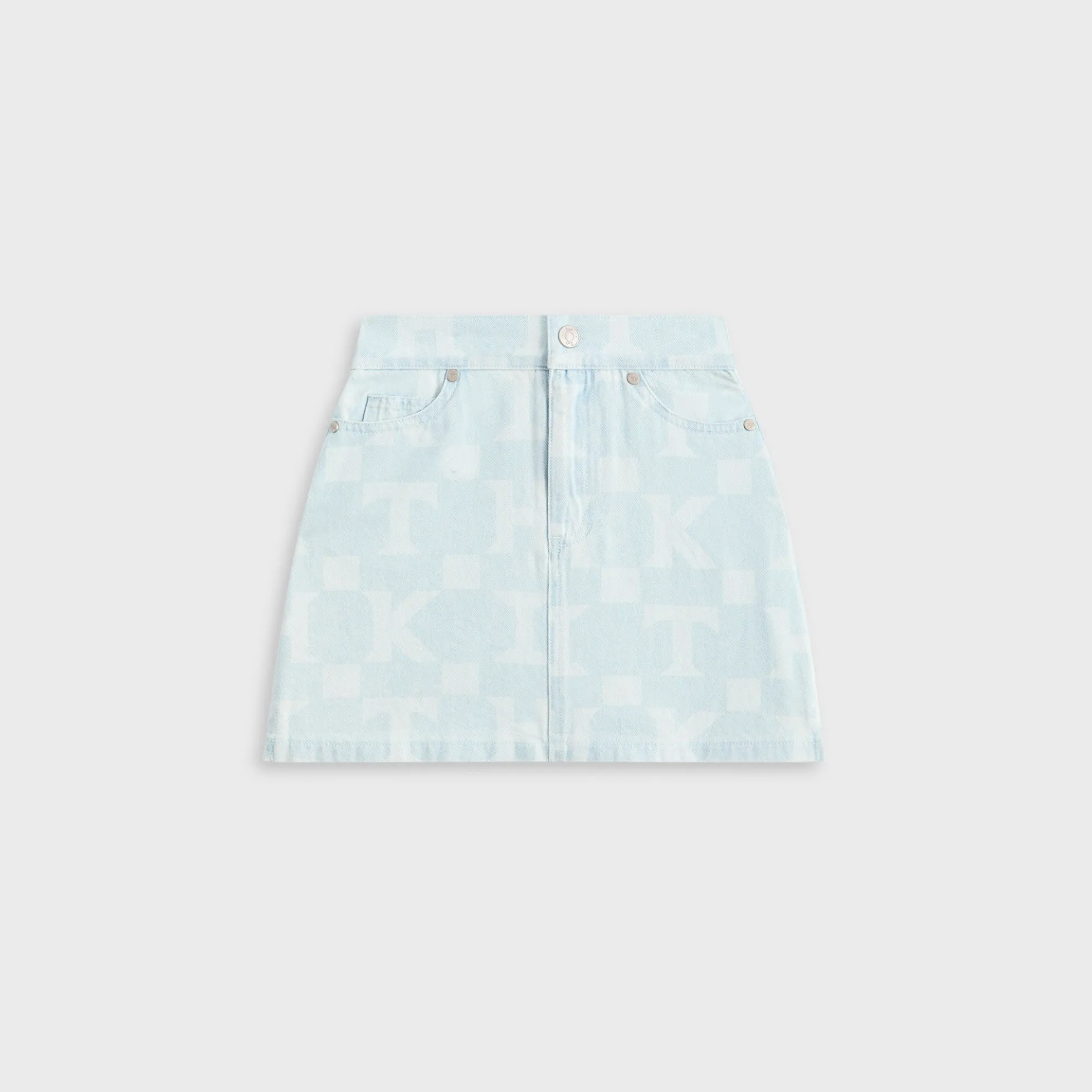 Jupe en jean monogrammée Kith Kids
