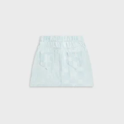 Jupe en jean monogrammée Kith Kids