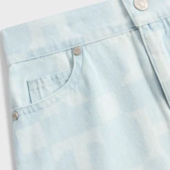 Jupe en jean monogrammée Kith Kids
