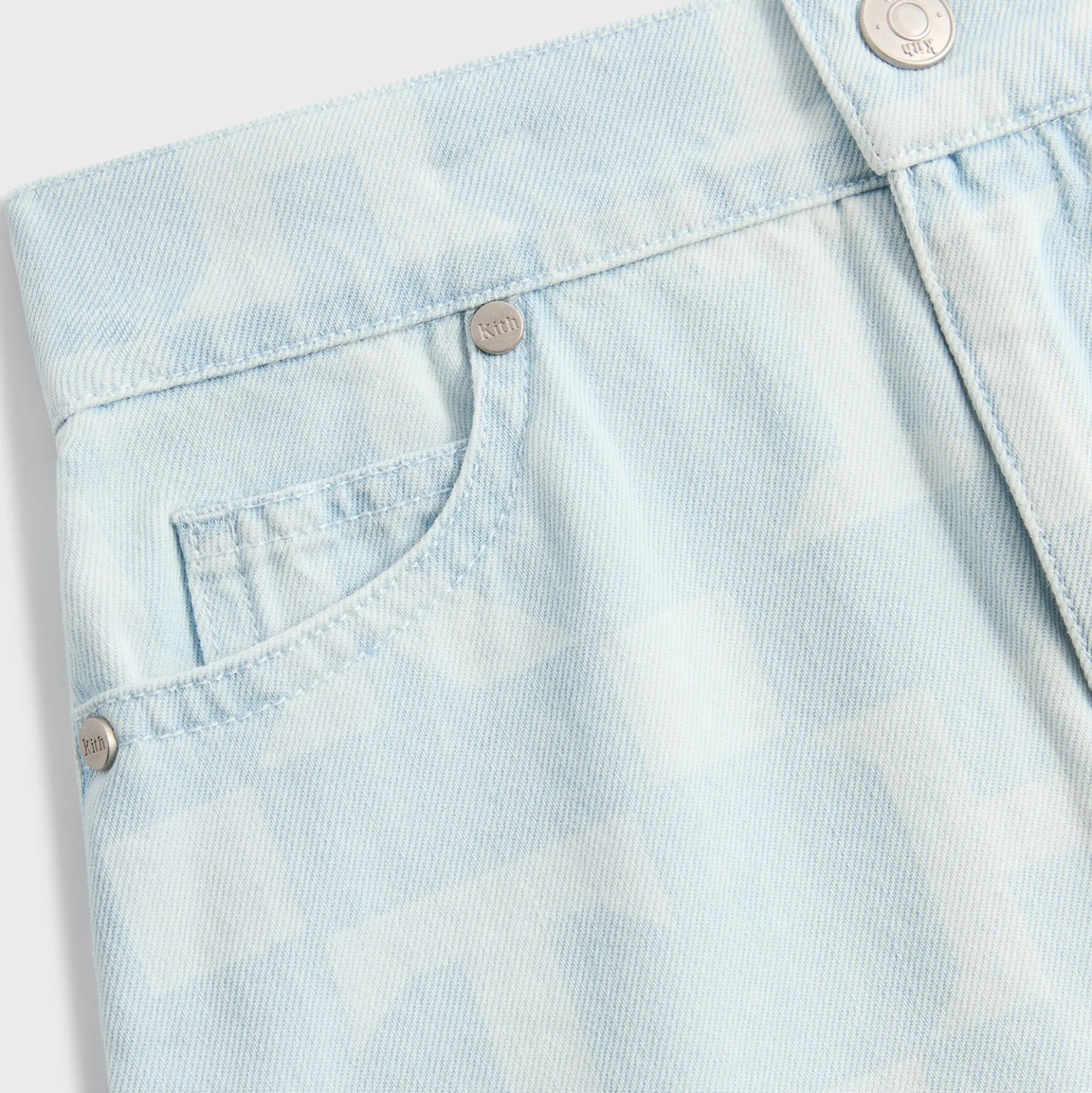Jupe en jean monogrammée Kith Kids