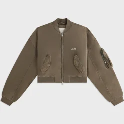 Kith Femme Loren Veste Bomber Courte en Daim