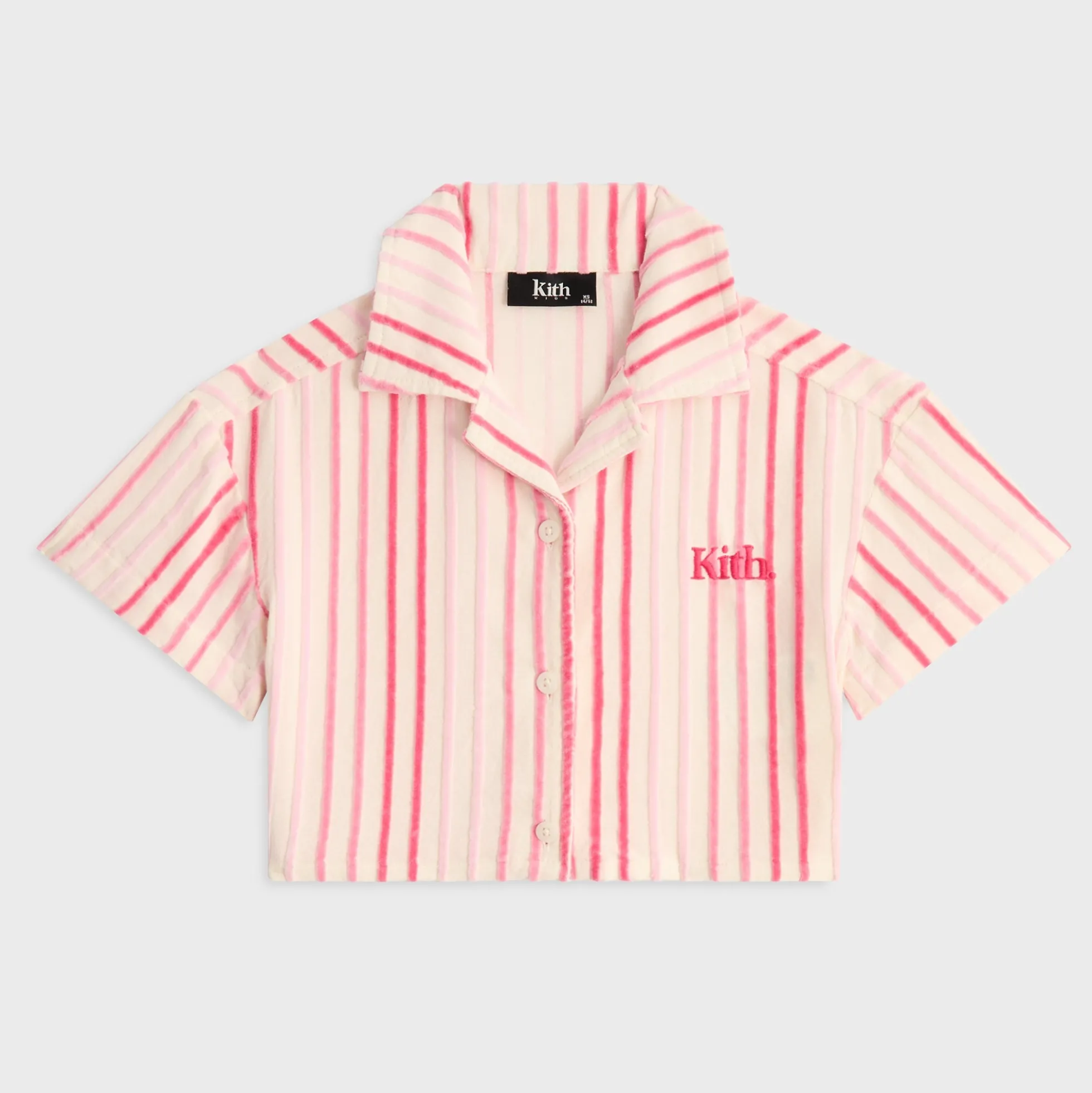 Kith Kids Jayda Chenille Stripe Cropped Shirt