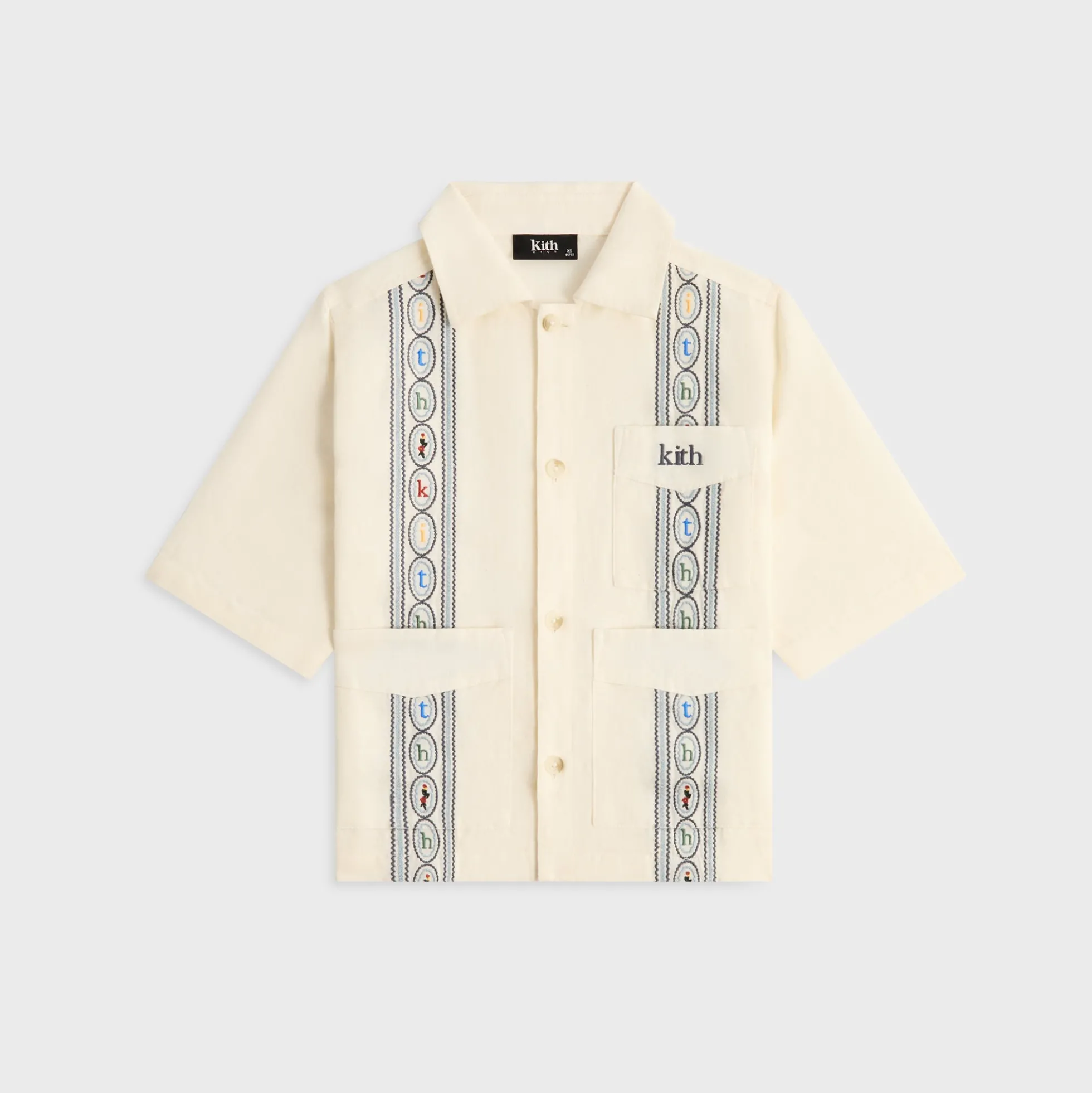 Kith Kids Novelty Embroidered Bennet Collared Shirt