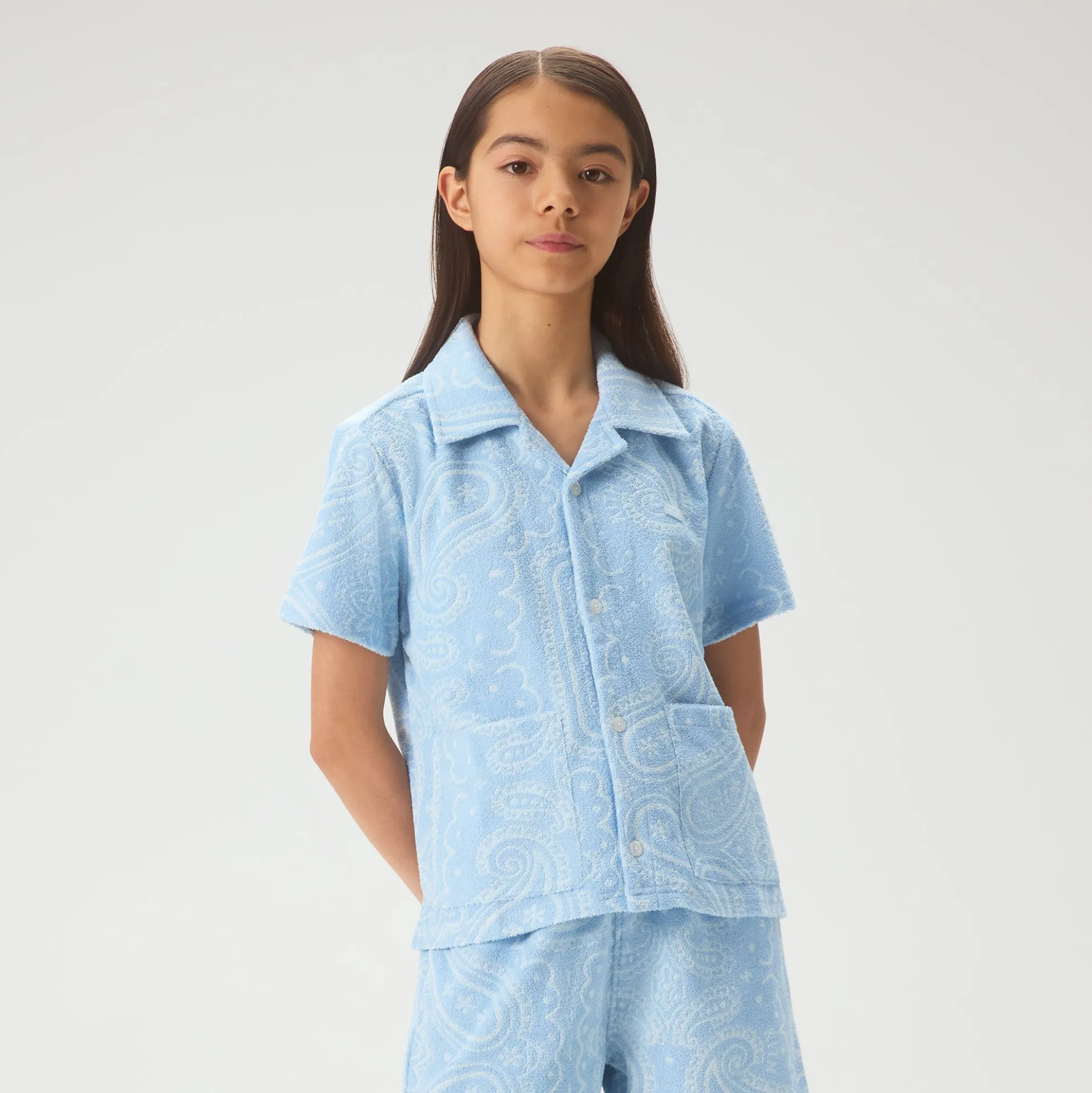 Kith Kids Paisley Jacquard Camp Shirt