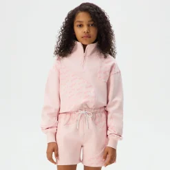 Kith Kids Pull court Jasper à monogramme bloqué et fermeture éclair 1/4