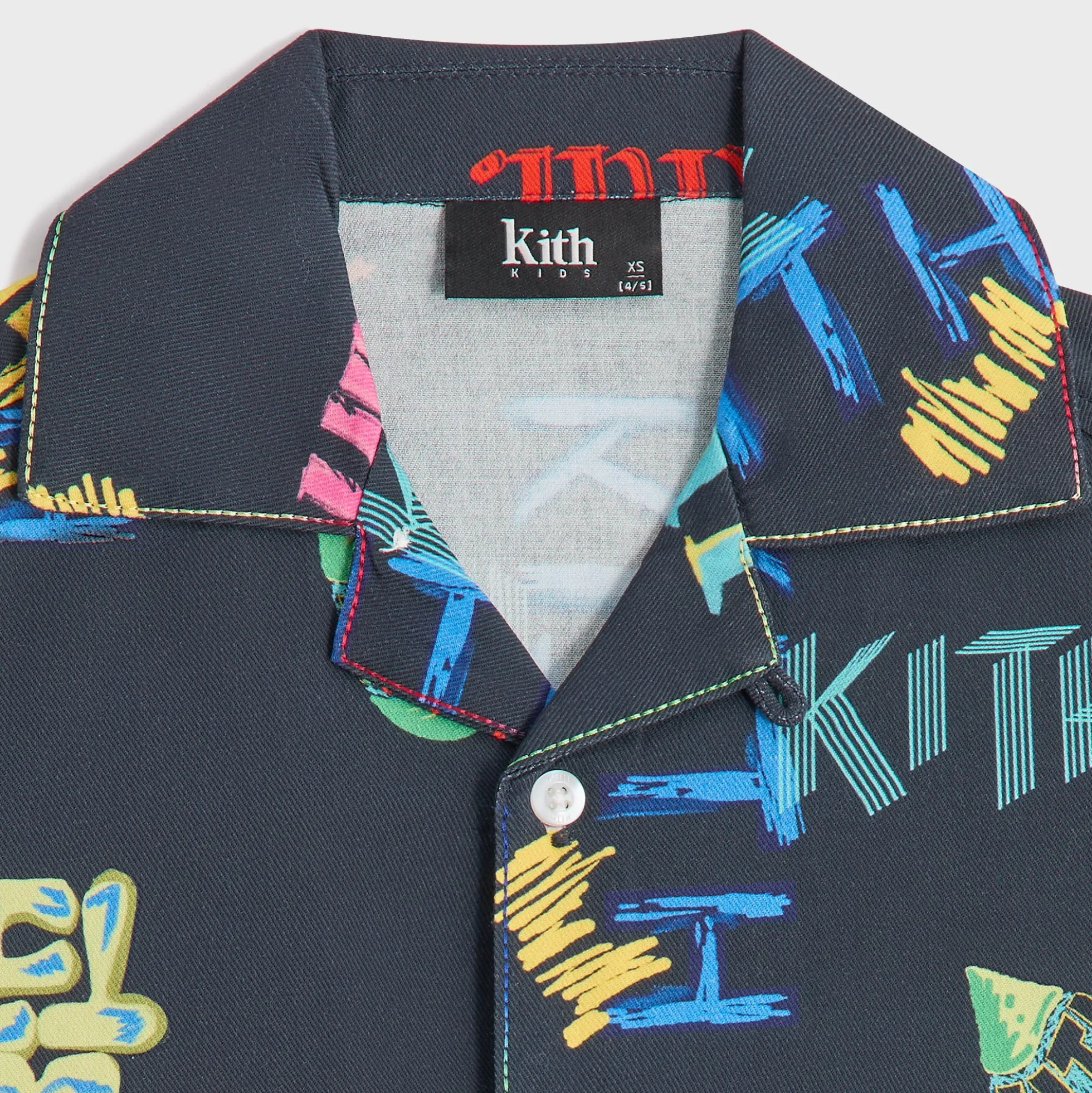 Kith Kids Thompson Camp Tossed Monogram Shirt