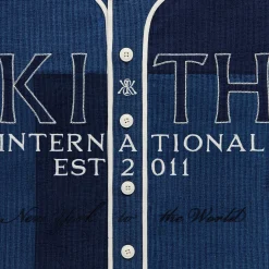 Kith Patchwork Indigo Seersucker Short Sleeve Daley Shirt