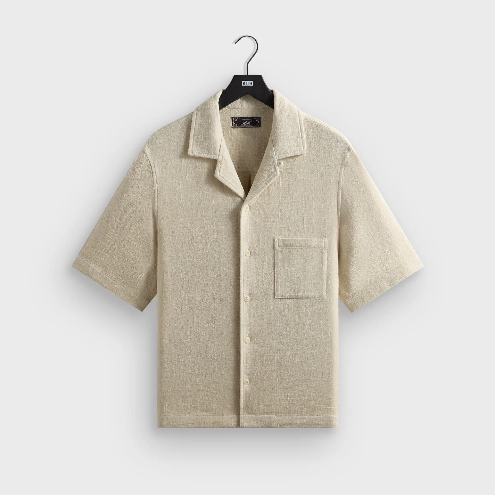 Kith Soft Woven Cropped Beckham Camp Collar Shirt