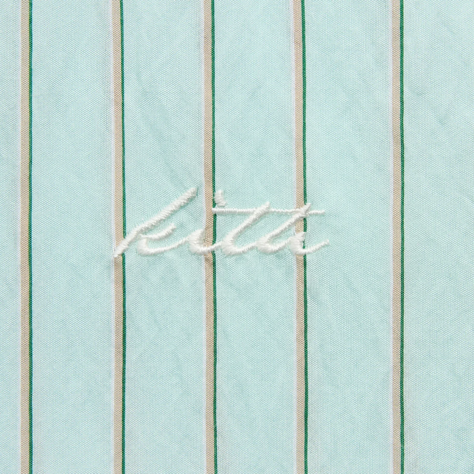 Kith Striped Poplin Thompson Zip Front Shirt