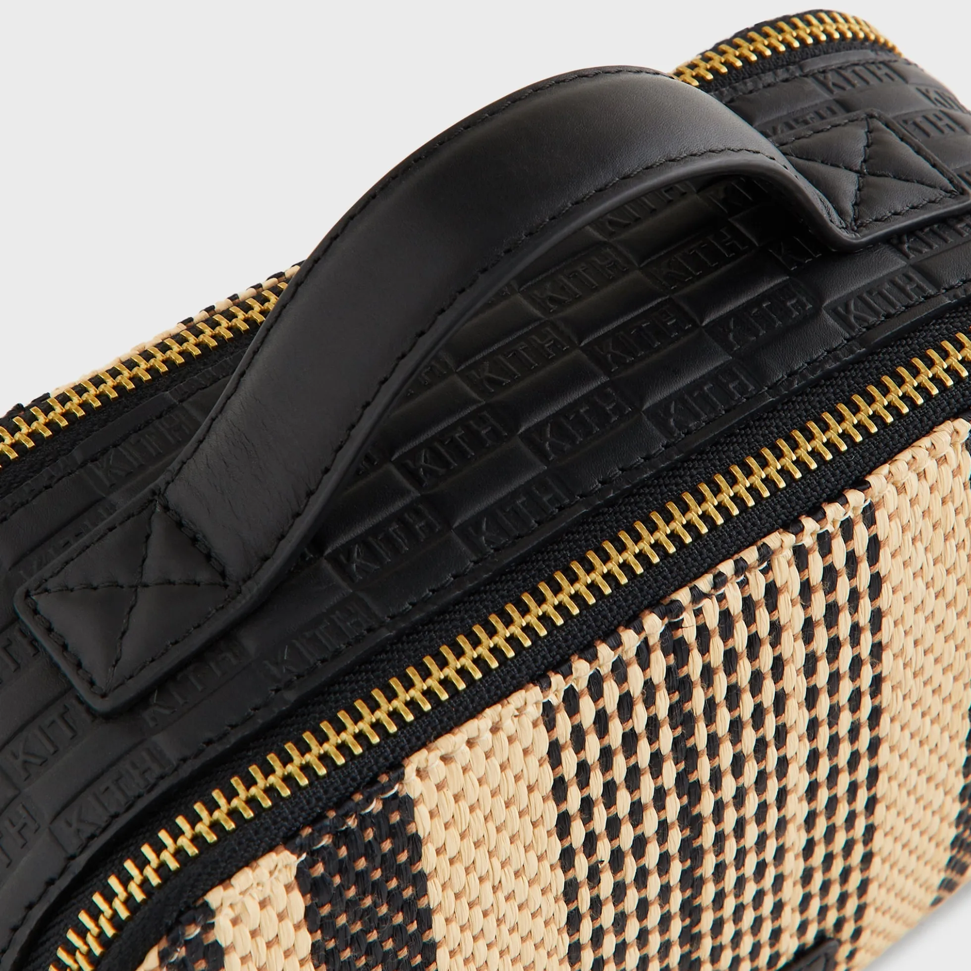 Kith Striped Raffia Double Zip Crossbody